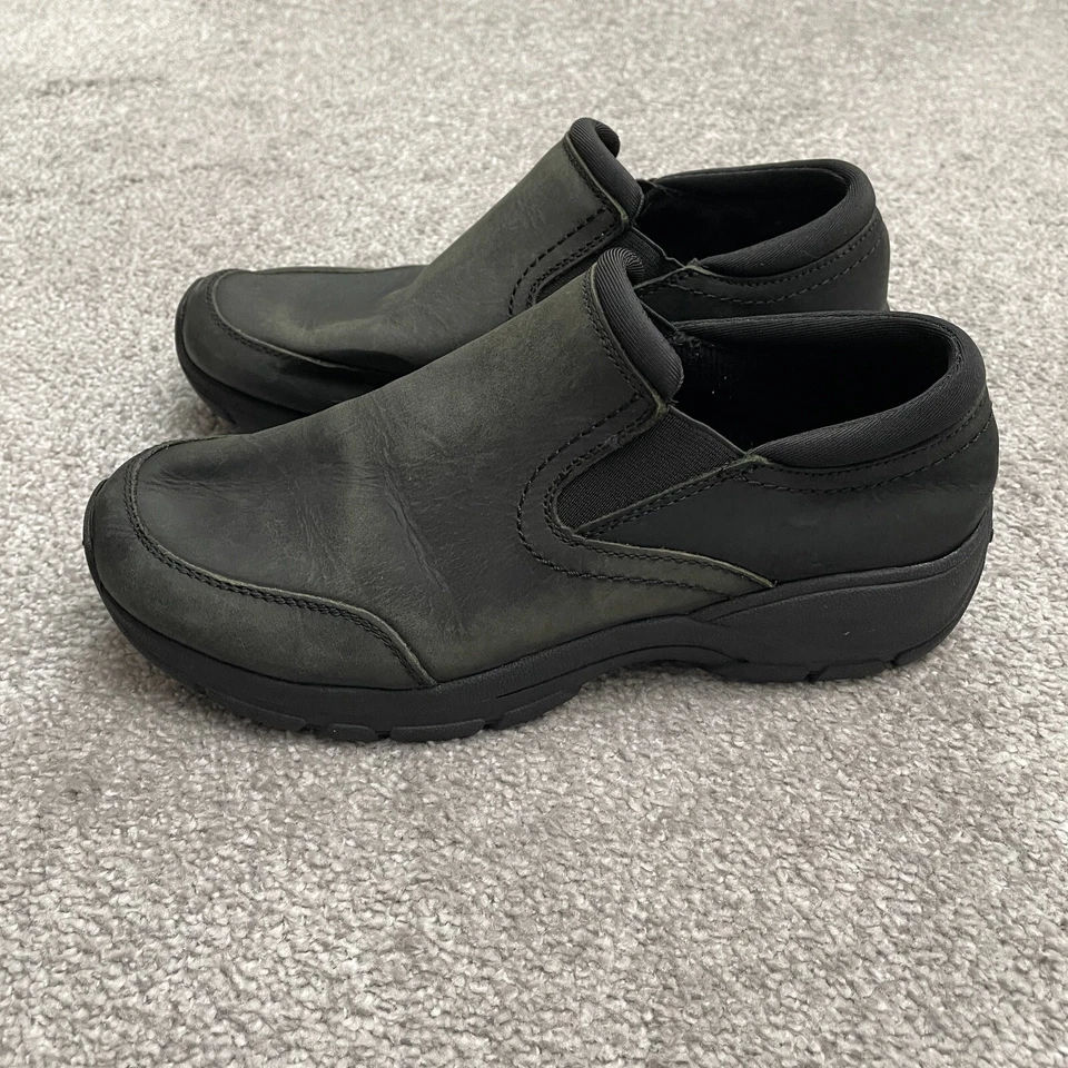 Sapato Feminino Lands' End All Weather Couro Camurça Moc 7.5B Preto Verde - Imagem 2 de 4