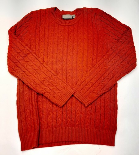 Vintage 90s Croft u0026 Barrow Chunky Cable Knit Sweater Burnt Orange Womens Xl  | eBay