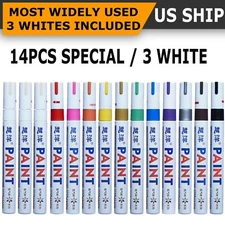14Pcs Waterproof Permanent Paint Marker Pen For Car Tyre Tire Tread Rubber Metal
