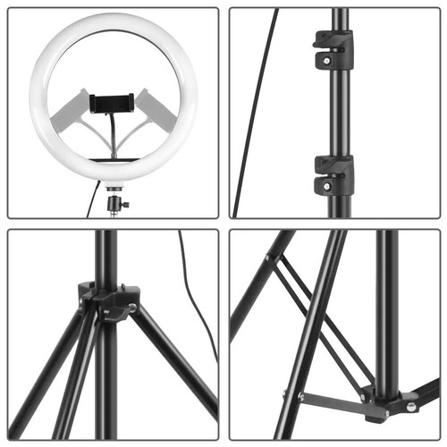 Adjustable 12/14 Inch LED Ring Light Stand for YouTube TikTok Makeup Smartphone - Picture 14 of 16