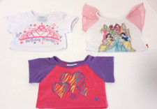 Build A Bear Lot of 3 Shirts - Princess, Crown, Hearts