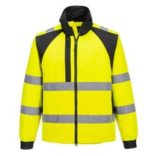 Image of PORTWEST WX2 Eco Hi-Vis Work Jacket Water Repellent Durable Polycotton Safety UK