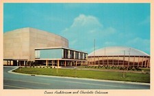 Charlotte NC North Carolina Ovens Auditorium Bojangles Coliseum Vtg Postcard A3
