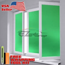 *12"x48" Green Frosted Film Glass Home Bathroom Window Security Privacy Sticker