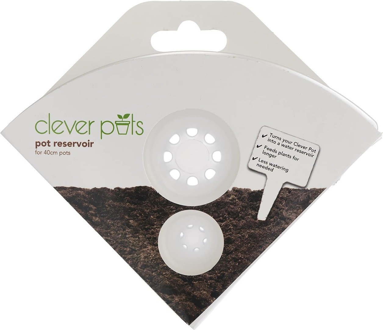 10 x 40cm Clever Pots Round Plant Pot Reservoir Less Watering Needed