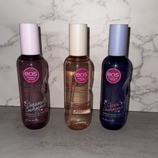 EOS Holiday Peppermint, Cocoa Cashmere, Caramel Cashmere Body Mist Spray