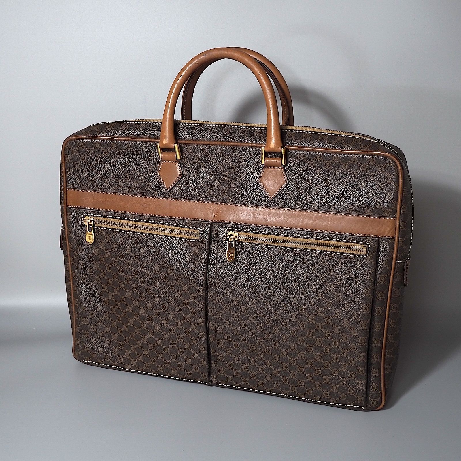 Celine CELINE Macadam Pattern Briefcase Brown Men… - image 1