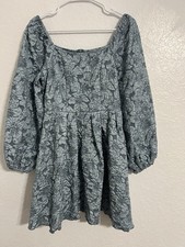 Shein Womens Dress Long Sleeve Gray Formal Cocktail Size S #106