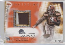 2015 Topps Inception Rookie Patch Orange 19/25 Vince Mayle #RP-VM Patch s3g