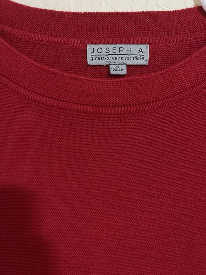 Suéter Top para Mujer JOSEPH A Rojo Manga Larga Rojo Dorado Botones Talla Pequeña Vacaciones Foto 3 de 4