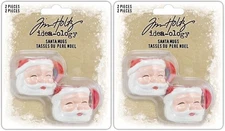 Tim Holtz Idea-ology Christmas 2024  Santa Mugs 2 Packs - 4  Mugs - Brand New!