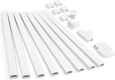 126in Cord Hider Kit, ZhiYo Cord Covers for Wall Mounted TV, Paintable Wire Cove