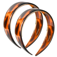 Parcelona Extra Wide French Headband 1.25 Inch Cellulose Acetate Hairband for