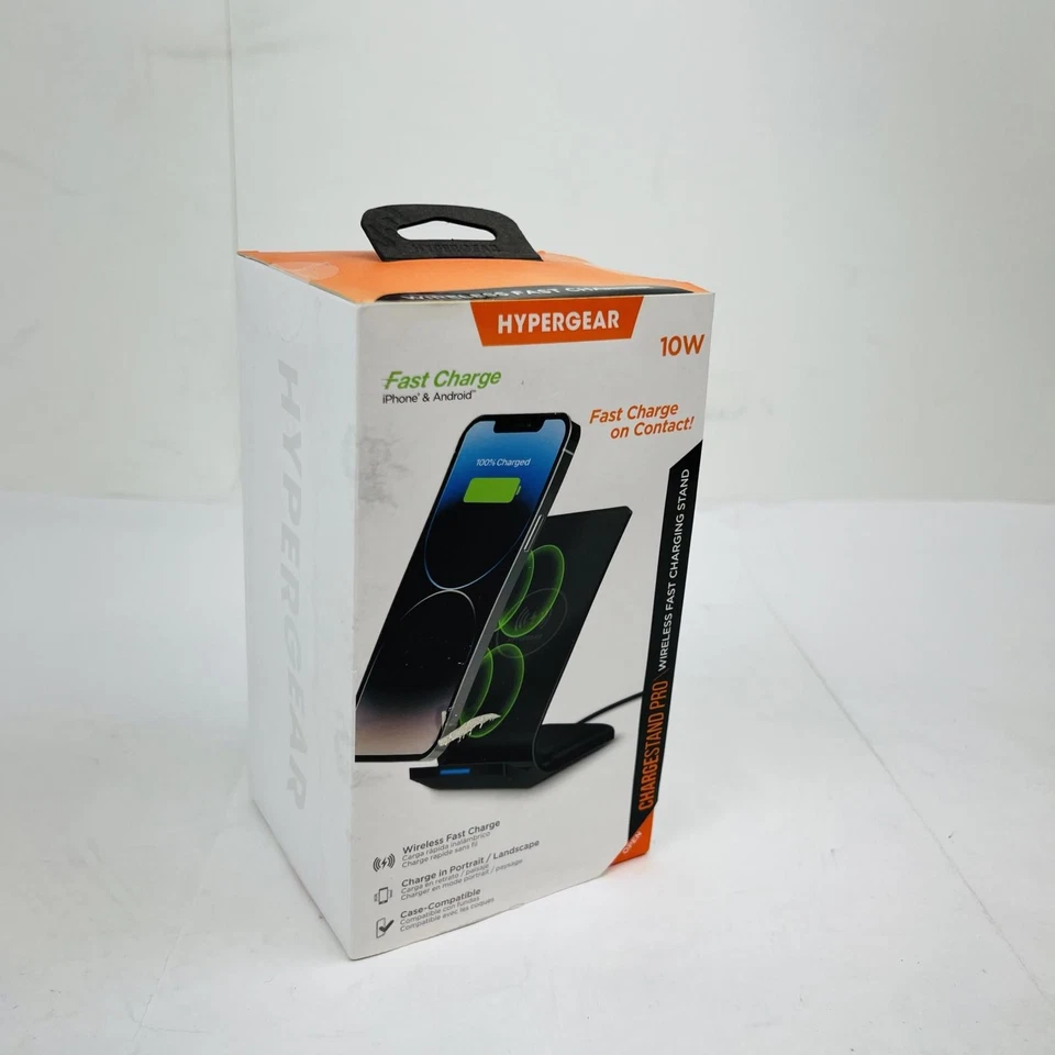 Беспроводная быстрая зарядная подставка HyperGear ChargeStand Pro 10 Вт для iPhone и Android - Изображение 2 из 4