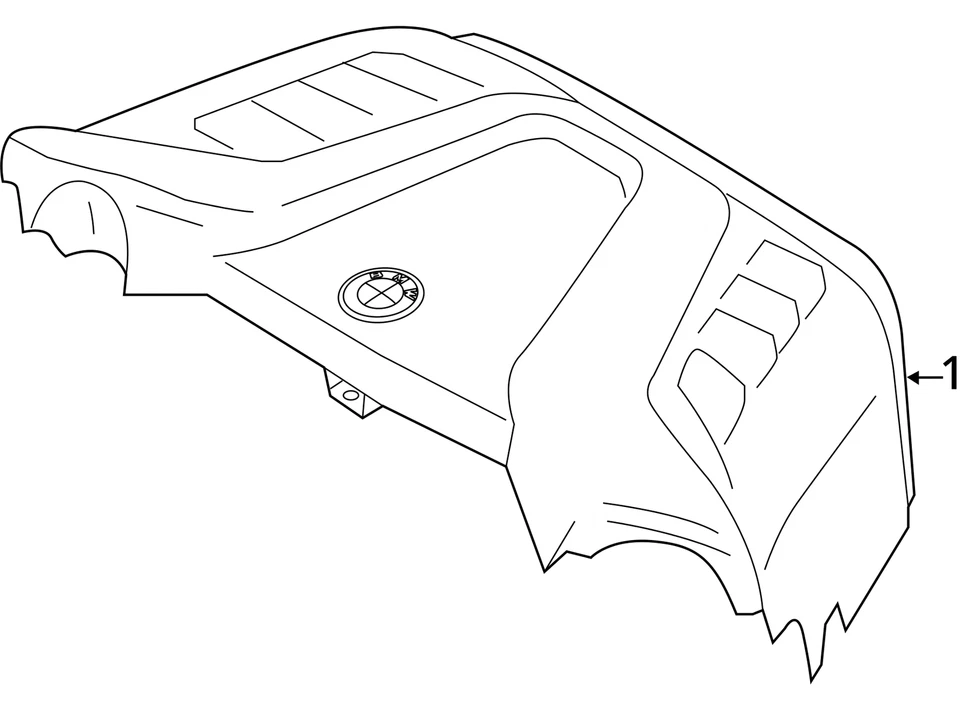 2015-2019 BMW X6 OEM F16 4.4L ENGINE COVER TRIM PANEL W/O M MODEL 13717634293 Foto 4 de 4