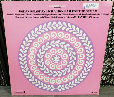 Julian Bream - J.S. Bach: A Program For The Guitar - Mono W-9078 Collectors