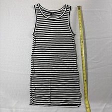 Banana Republic XS sleeveless tank dress Black & White Stripe