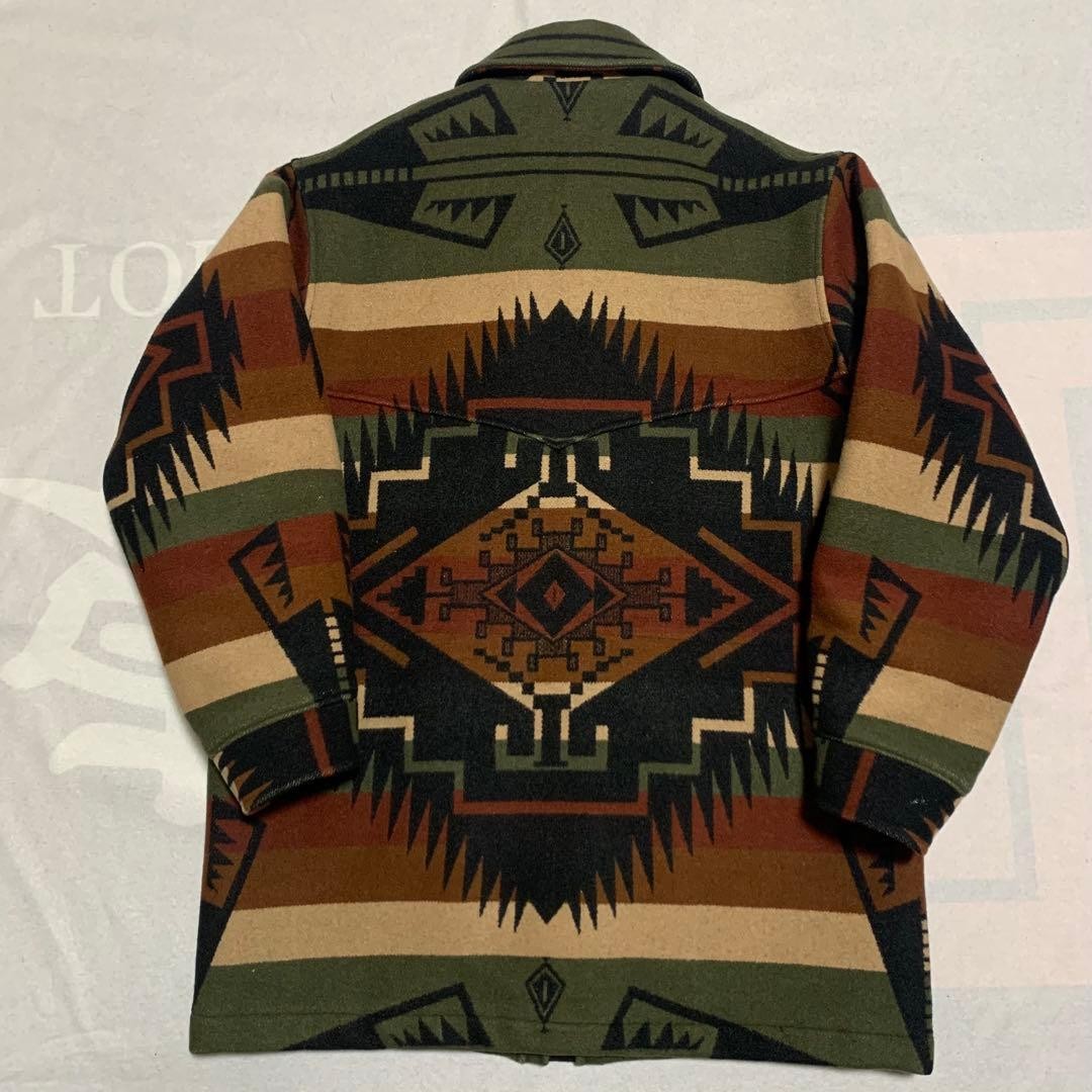 PENDLETON Native Pattern Wool/Cotton Jacket 90s R… - image 2