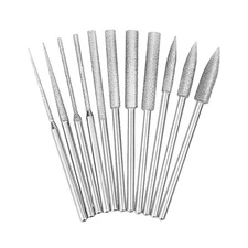 New 11PCS 1/8" Carbide Steel Diamond Burr Bits Grinder Bit Grinding Rotary Tools