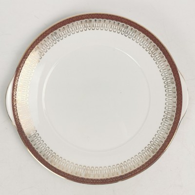 Royal Grafton Majestic Fine Bone China Kuchenteller - Gold & Weinrot Rand Vintage