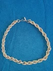Vintage MIRIAM HASKELL Chunky Multi Link Choker Necklace Gold Tone Textured 16"