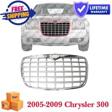 Chrome Silver For 2005-2009 Chrysler 300 Front Grille 2927439060 Ch1200275
