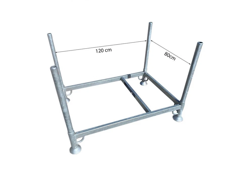 neue Rohrpalette / Stapelpalette für Gerüst 125x85m Gerüstpalette Lagergestell - Bild 3 von 3