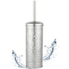 Autumn Alley Nickel Toilet Brush Holder Set  Farmhouse Bathroom Accessory