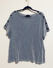 W5 Anthropologie Top Womens 3X Blue Textured ...