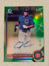 /99 Christian Franklin 2022 Bowman Chrome #CPA-CF Green Refractor Auto Autograph