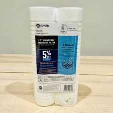 AO Smith 2.5"X10" 5 Micron Universal Sediment Water Filter Cartridge - 2 Pack -