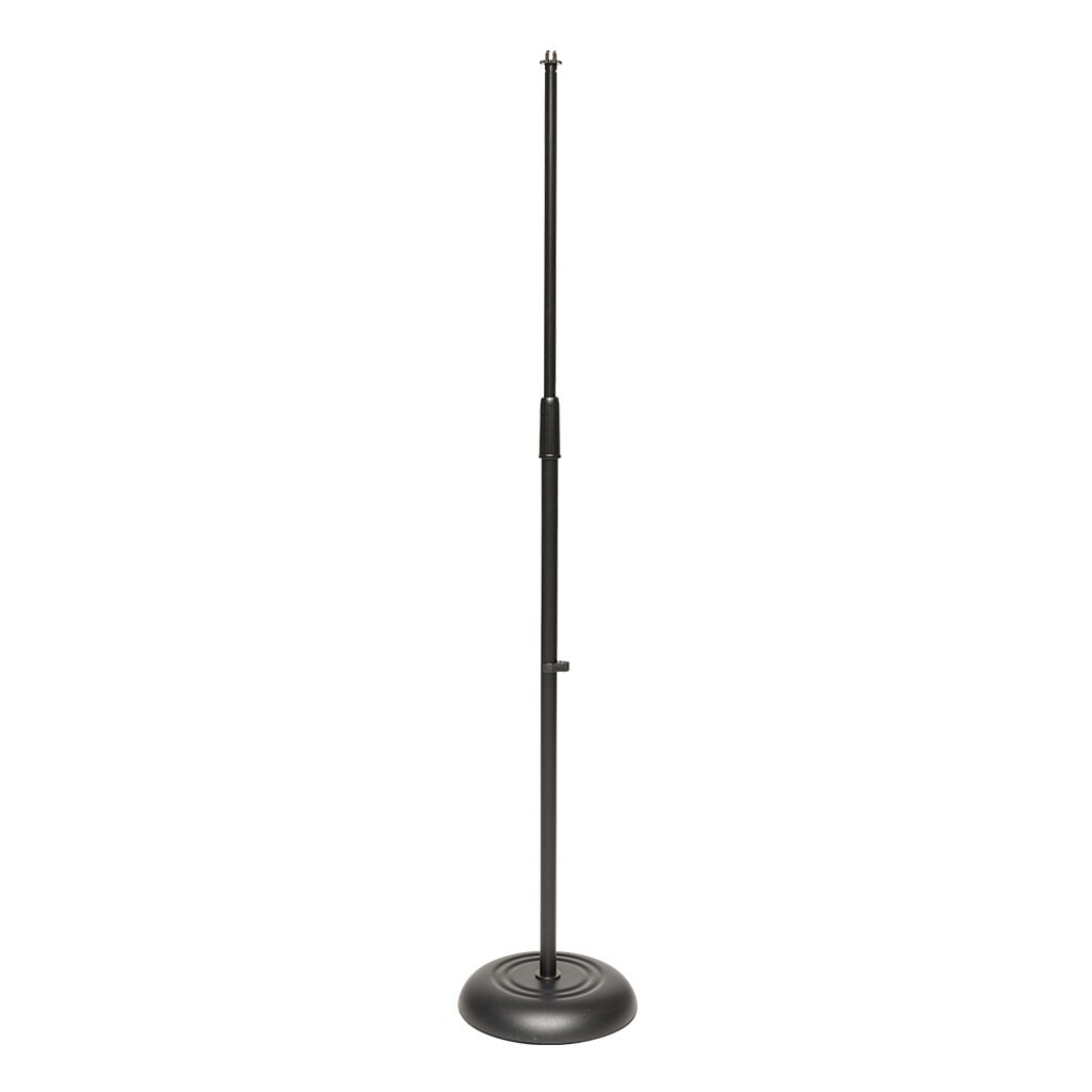 Stagg MIS-1120BK Round Base Straight Microphone Stand, Black (NEW) - Image 2