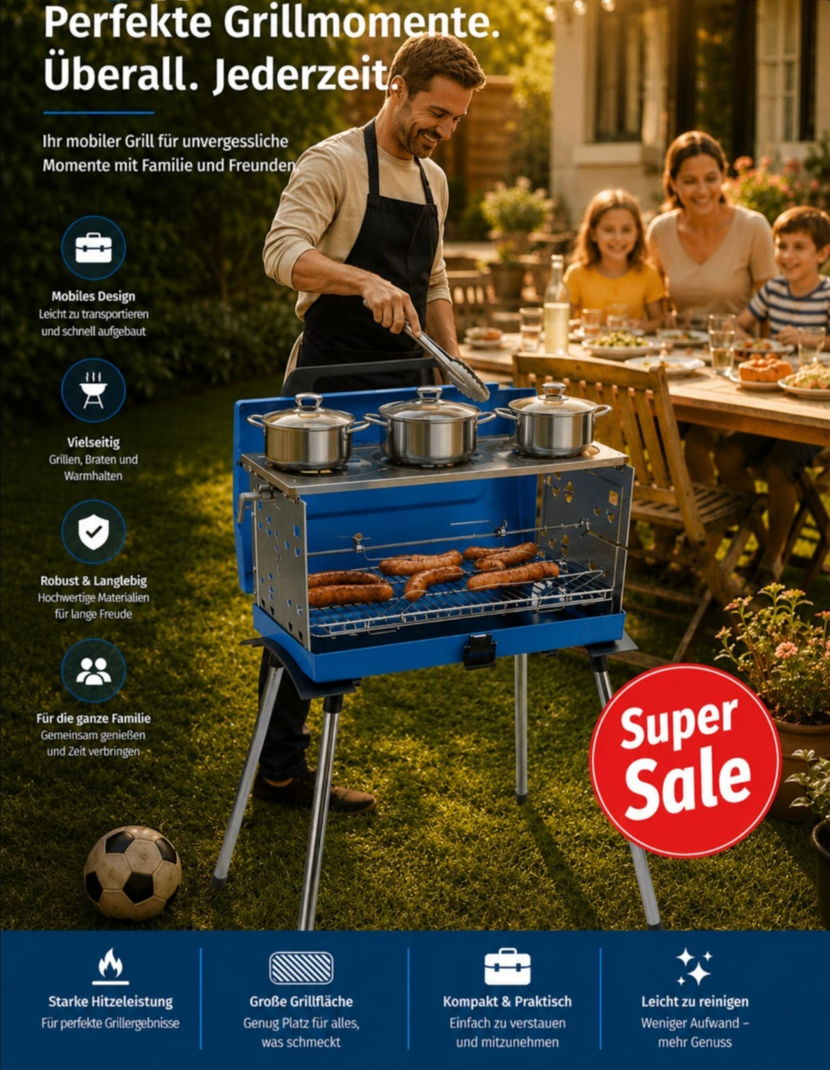 Campingaz 200 SGR Gasgrill  tragbar Campingkocher Grill 5,2kW Campinggrill