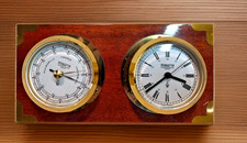 Vintage WEMPE Chronometerwerke Hamburg Germany Marine Barometer And Clock 