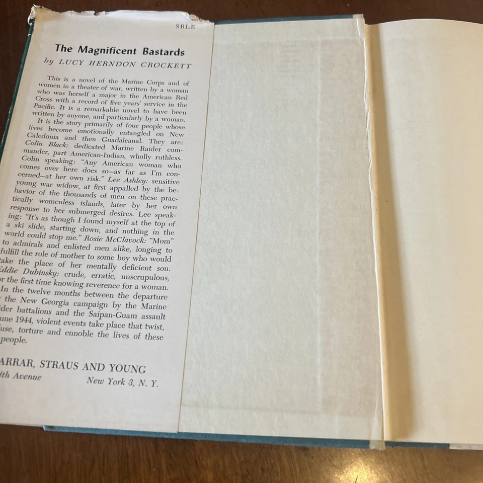 Lucy Herndon Crockett THE MAGNIFICENT BASTARDS 1954, Stated 1st Printing HCDJ Foto 4 de 4