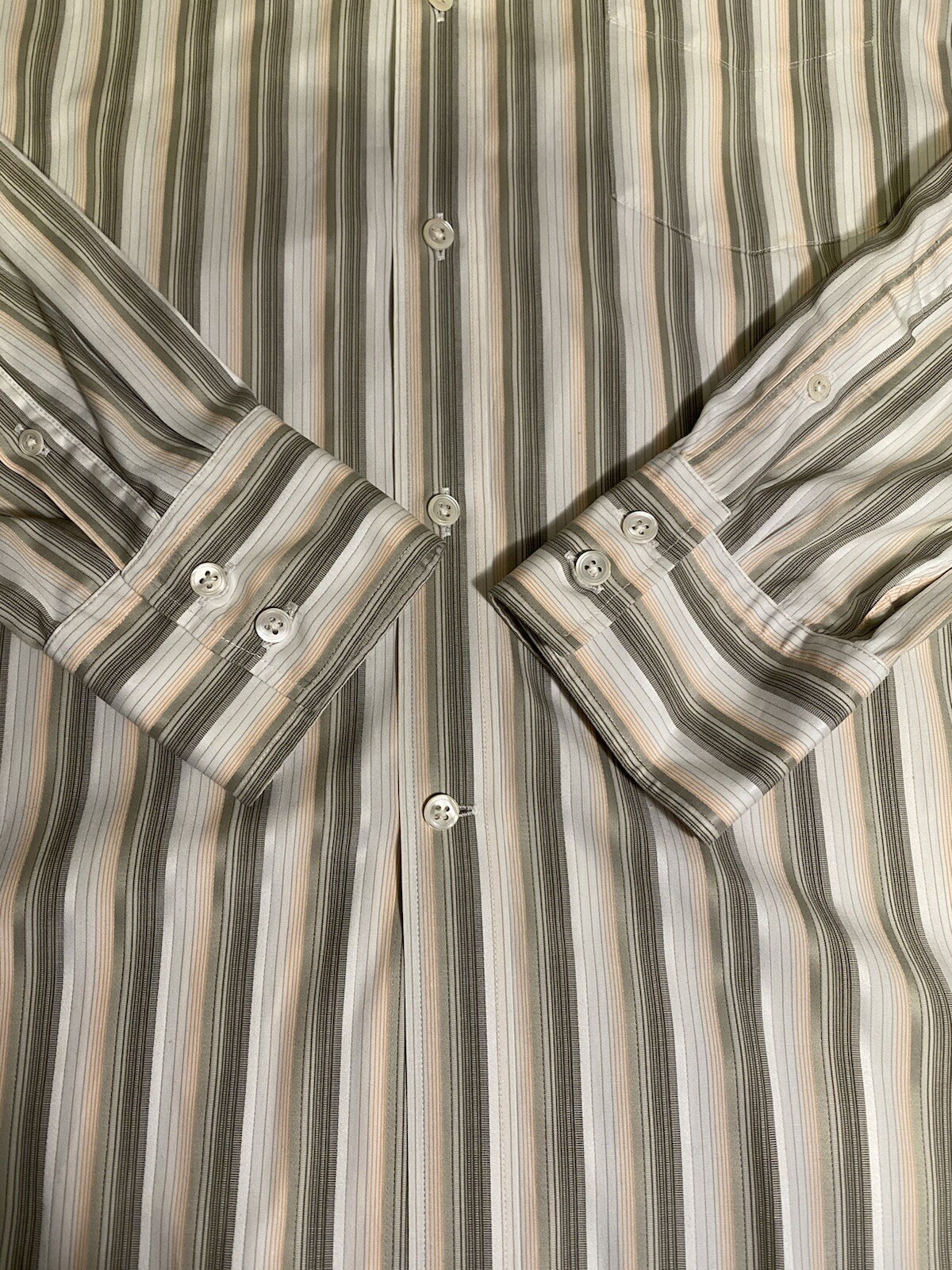 Facconable Striped Mens Long Sleeve Button Up Shi… - image 2