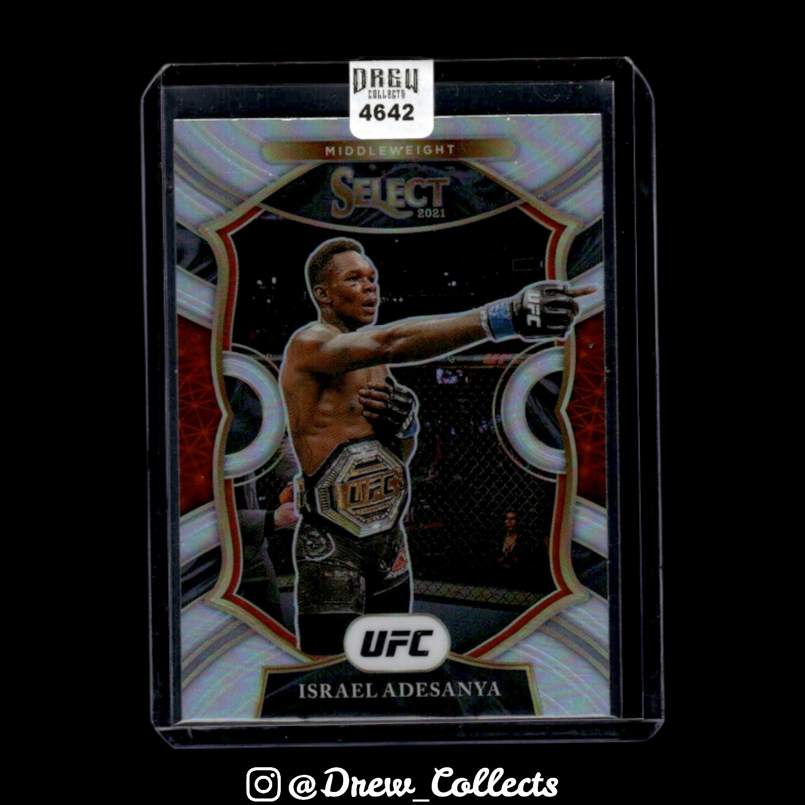 2021 Panini Select UFC - Concourse Israel Adesanya #25 Silver Prizm