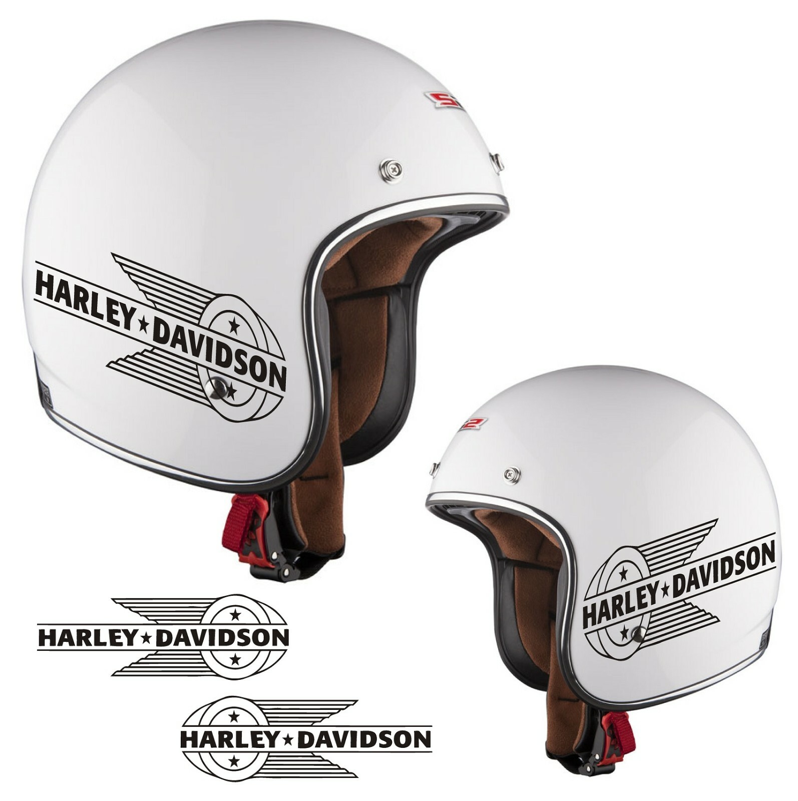 2 Adesivi Stickers Casco Bandit Harley Davidson moto custom chopper