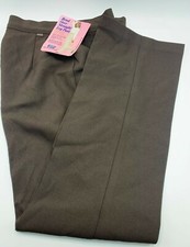 1981 Levis Womenswear Brown Dress Slack Polyester Pants Size 16-S Made In USA
