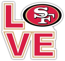 San Francisco 49ers NFL Sport Love Car Bumper Sticker Decal "SIZES''