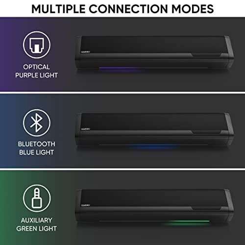 Sound Bars for TV with Subwoofer, 2.1 Deep Bass Small Soundbar Monitor - Picture 5 of 8