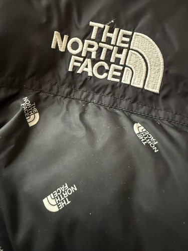 THE NORTH FACE 700 Black Logo Goose Down Puffer Coat Jacket Youth XL Womens XS - Picture 4 of 21
