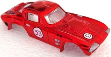 Corvette Grand Sport Red Chrome JL TJet Slot Car BODY for AURORA auto world DASH