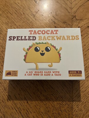 Tacocat Spelled Backwards Game New Sealed Exploding Kittens - New Sealed!