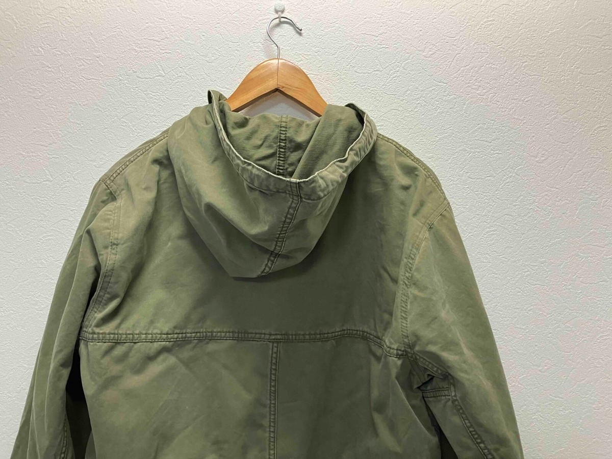 Number (N)ine Olive Green Denim Mods Coat Removable Fleece