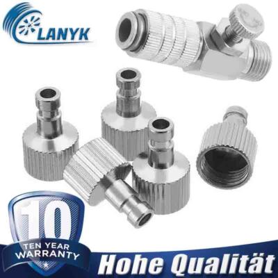 5PCS 1/8'' BSP Schnellkupplung Adapter Airbrushpistole 5X Airbrush Quick Kupplung