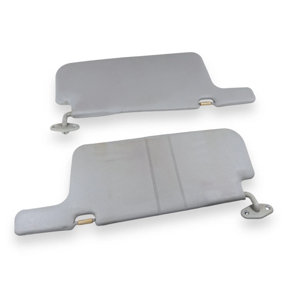 1992-1996 Mitsubishi Mirage Driver & Passenger Side Sun Visor Pair Set Gray - Image 4 of 4