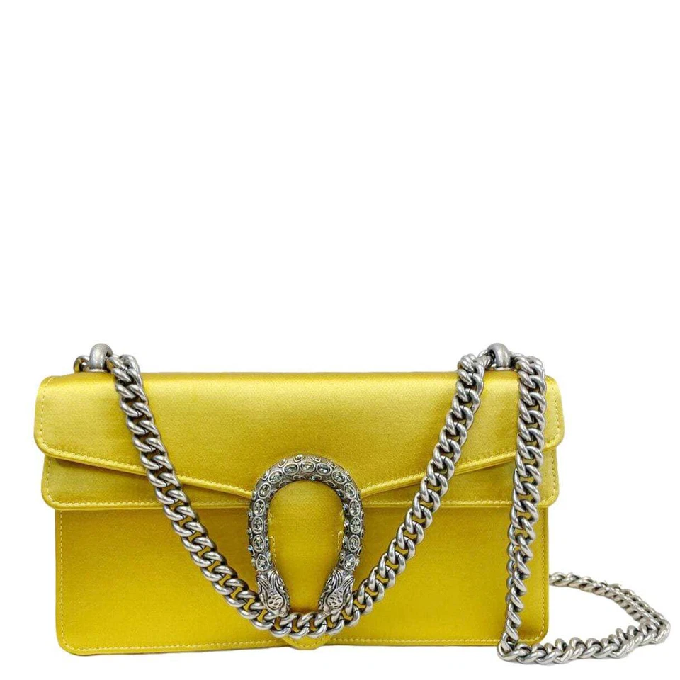 Bolso Bandolera GUCCI Dionysus Pequeño Satinado Seda Dorado 499623