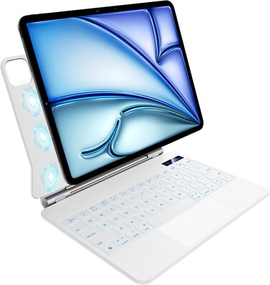 Tastatur Hülle für iPad 10. Generation 10,9 Zoll 2022, 7 Farben Hintergrundbeleuchtung