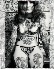 Vintage Tattoo Image 14 x 11" Photo Print